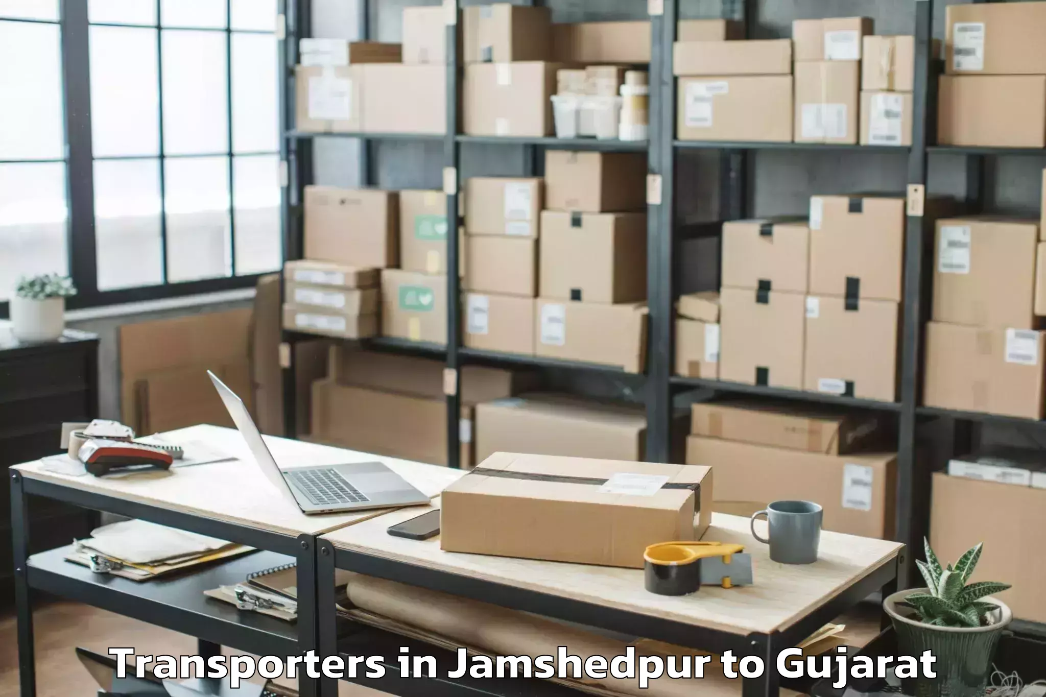 Top Jamshedpur to Porbandar Transporters Available